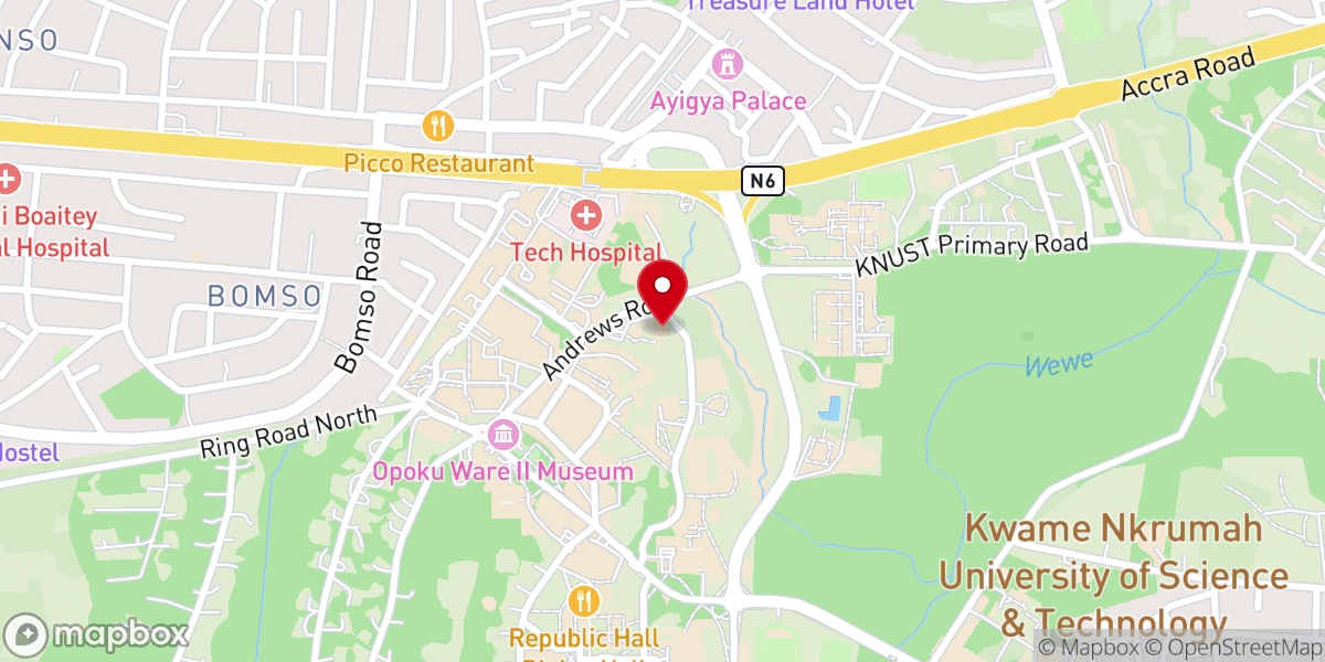 Map showing location of Arch Bishop Thomas Cranmer Anglican Church