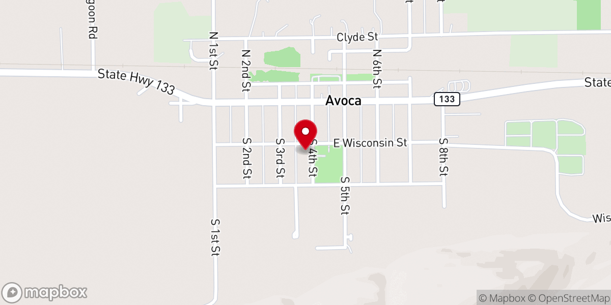 Map showing location of St John Lutheran Church