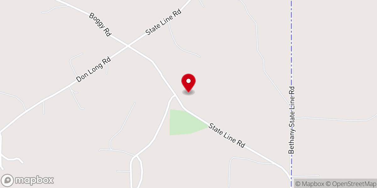 Map showing location of New Boggy Baptist Church