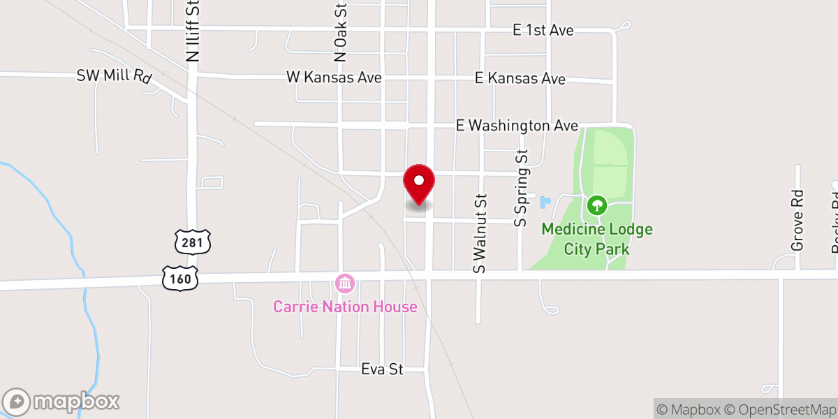 Map showing location of First Christian Church Parsonage