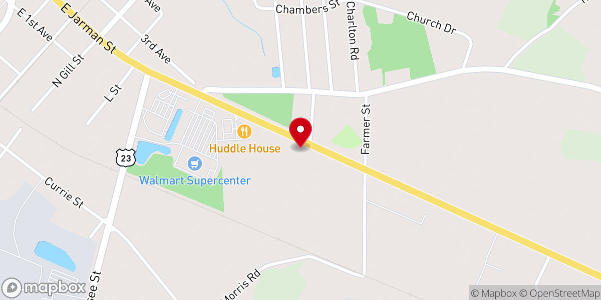 Map showing location of Because He Lives Ministries