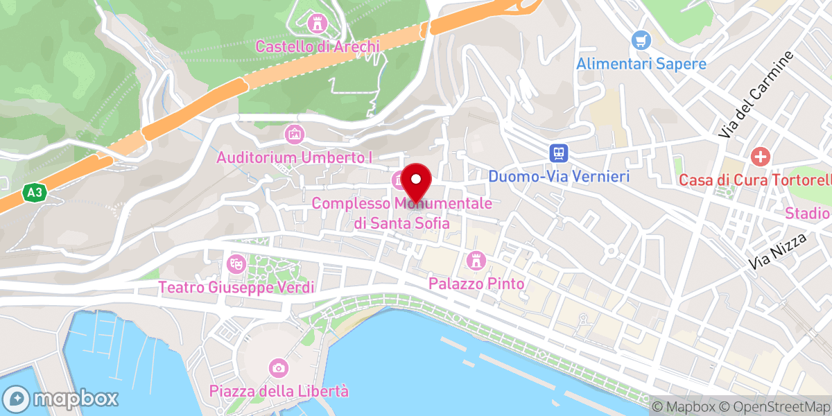 Map showing location of Chiesa di Santa Maria dei Barbuti
