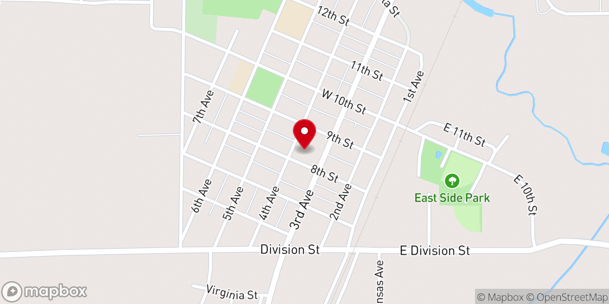Map showing location of Alton Reformed Church