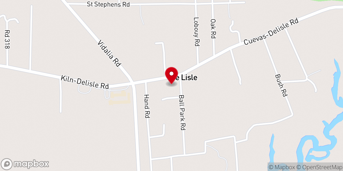 Map showing location of First Baptist Church
