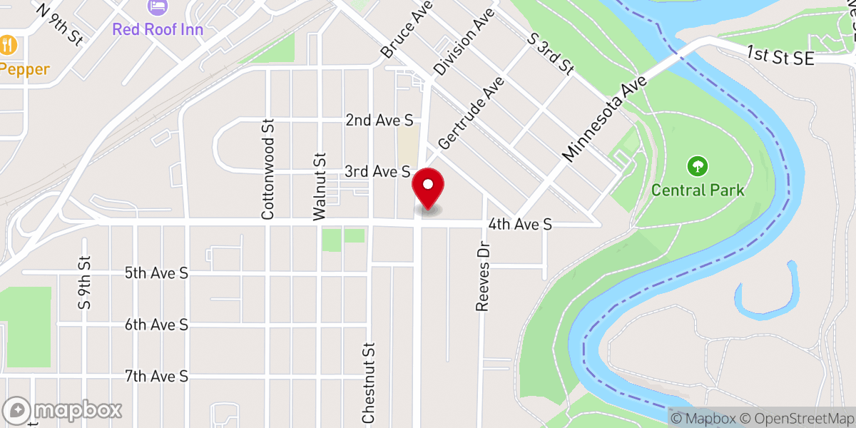 Map showing location of Iglesia Apostolica Cristiana