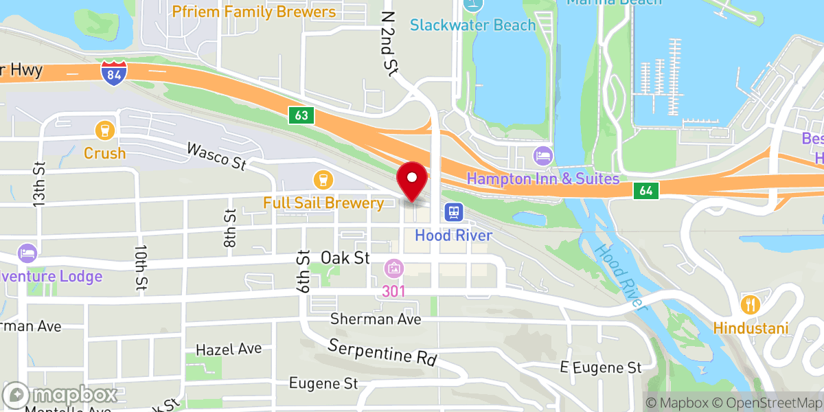 Map showing location of Mt Hood Pest Control
