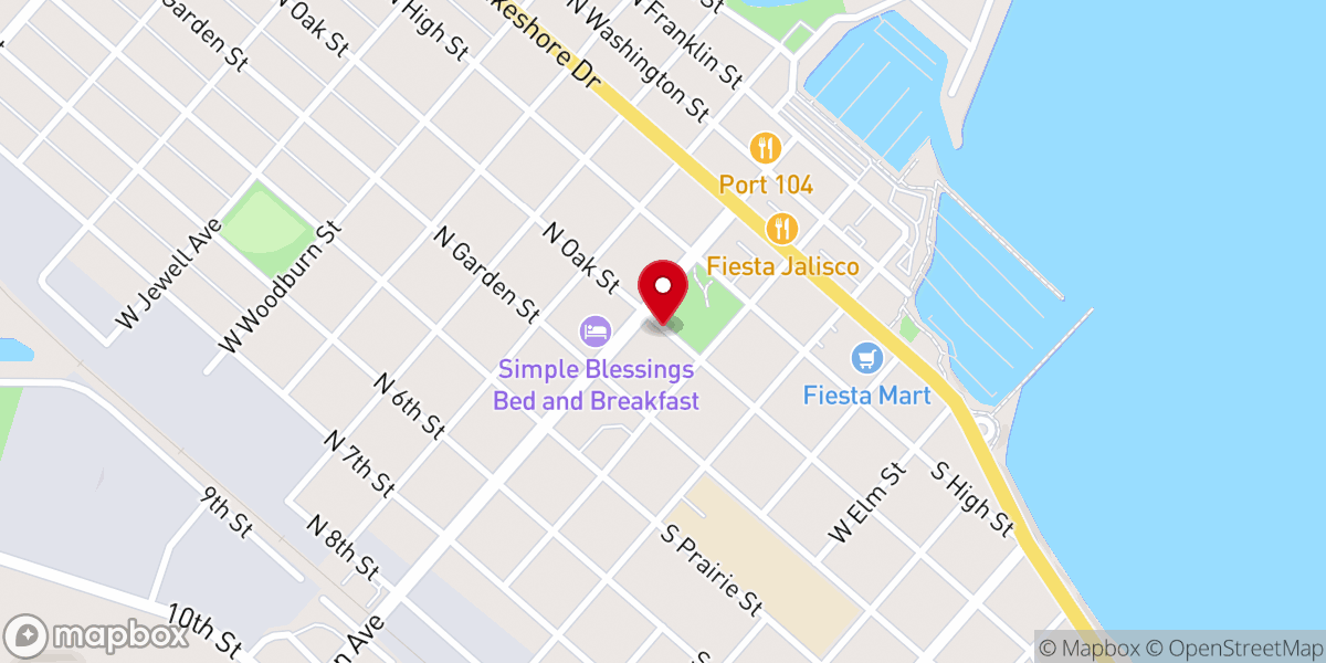 Map showing location of St Mark's Episcopal Church
