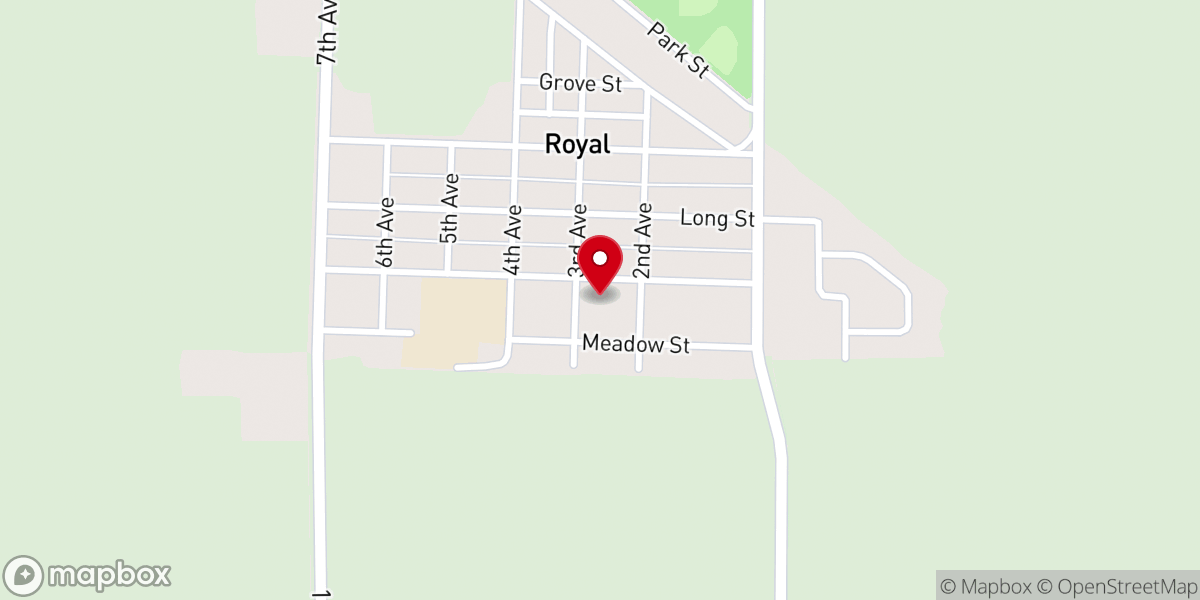 Map showing location of Bethlehem Lutheran Church