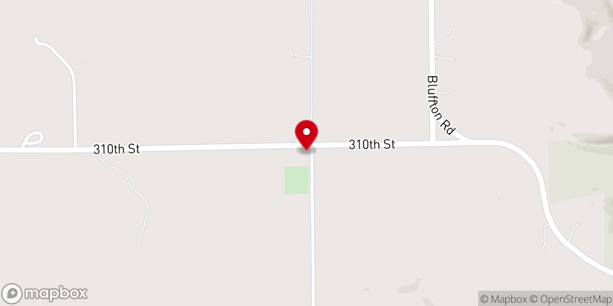 Map showing location of St. Bridget Catholic Church