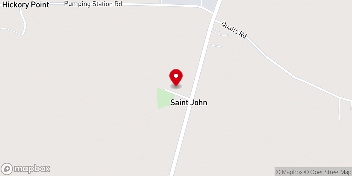 Map showing location of St John M.B. Church