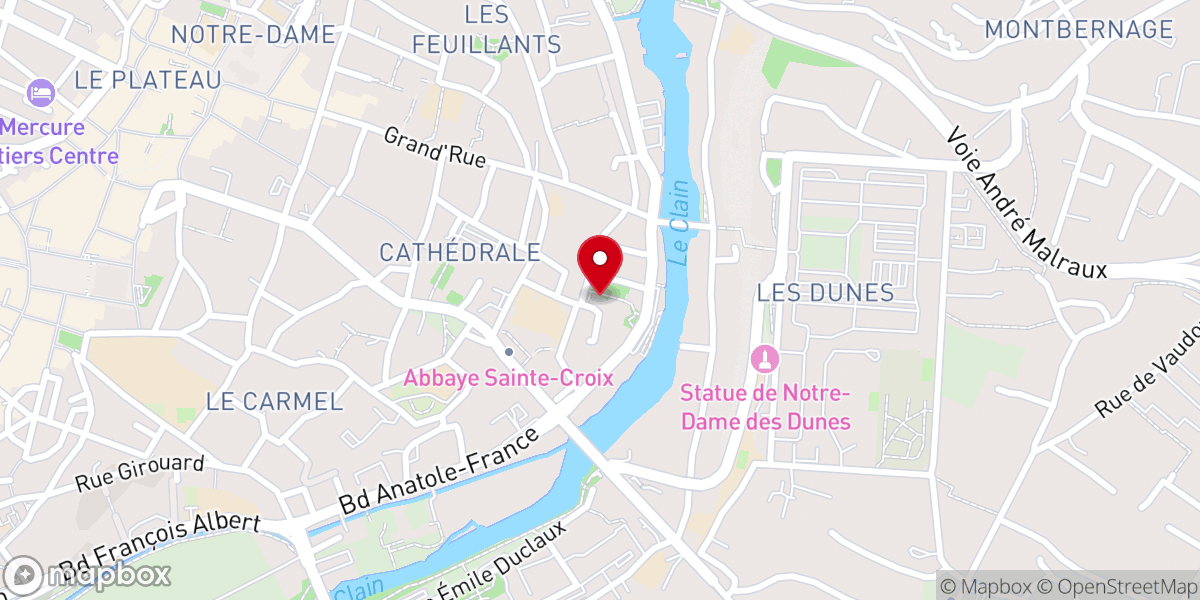 Map showing location of Église Sainte-Radegonde