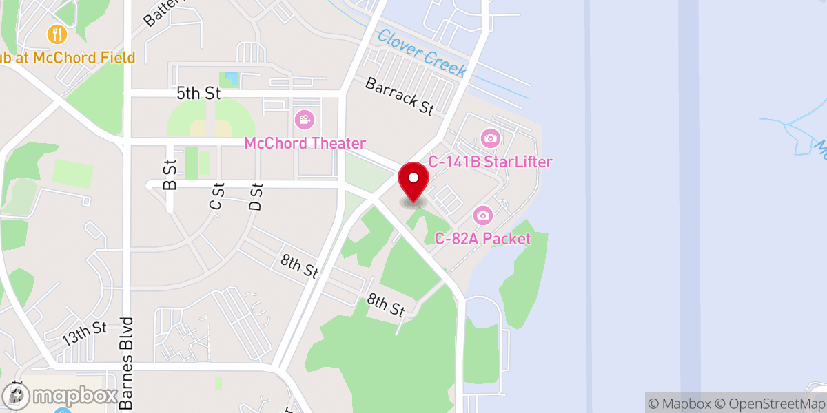Map showing location of McChord Field Chapel #2
