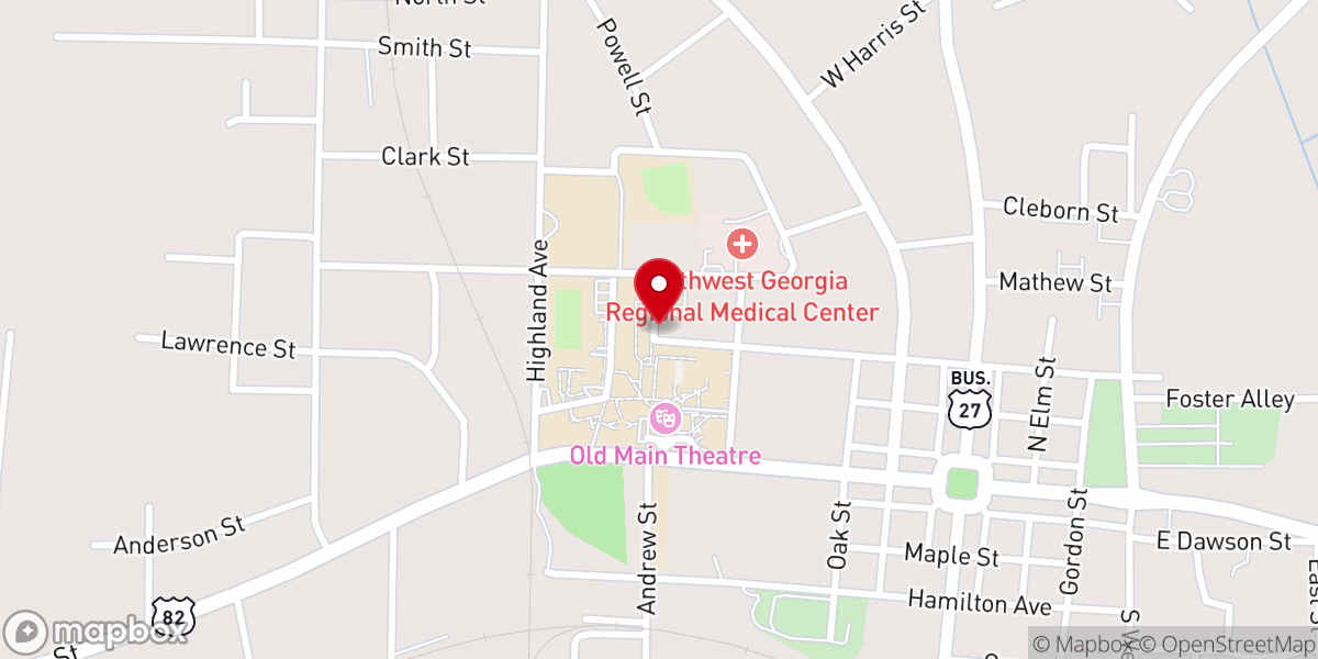 Map showing location of Damascus Cuthbert Baptist Church