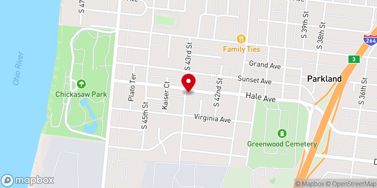 Map showing location of Lanier Memorial Baptist Church