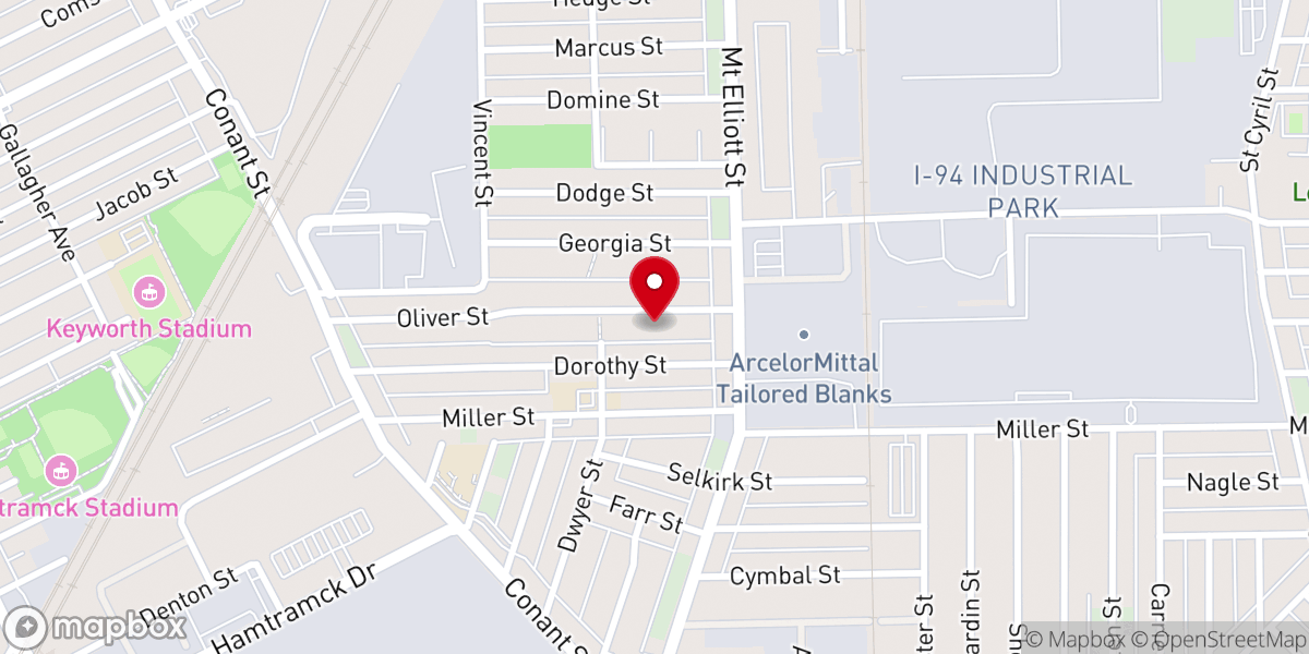 Map showing location of Holy Trinity Slovak Lutheran Church