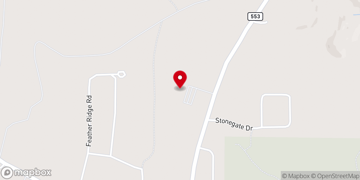 Map showing location of Woodland Church