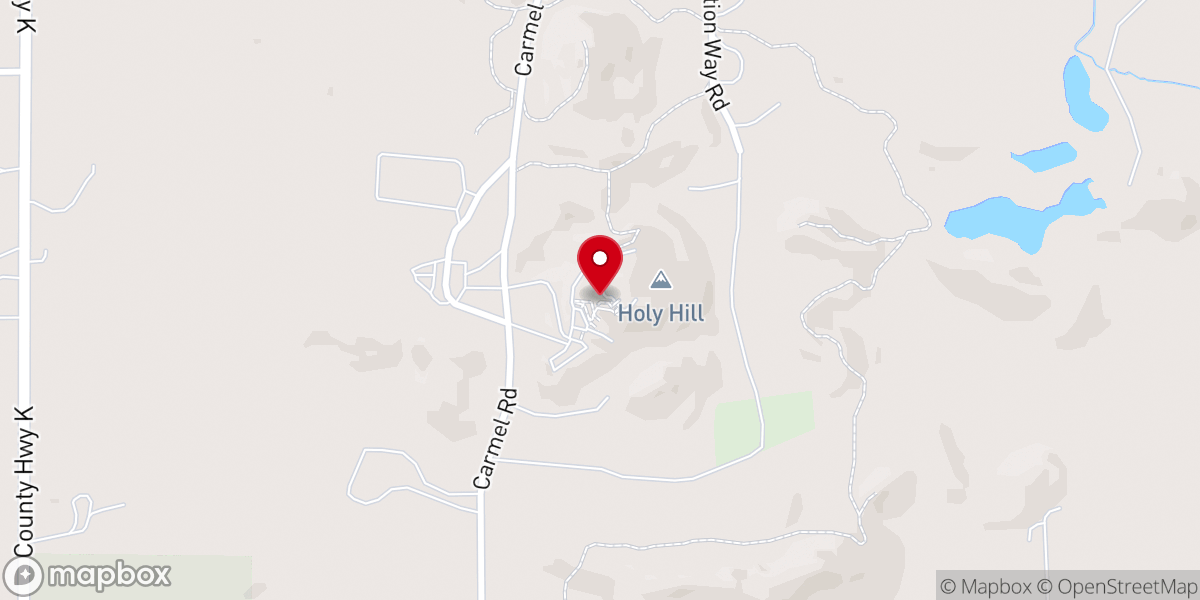 Map showing location of Discalced Carmelite Friars