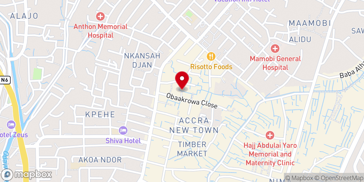 Map showing location of EPCG - Accra New Town (Bethel Congregation)