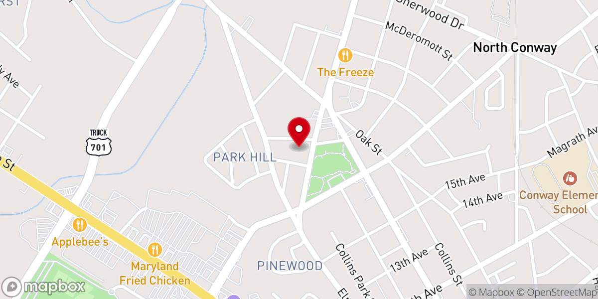 Map showing location of Westminster Presbyterian Church