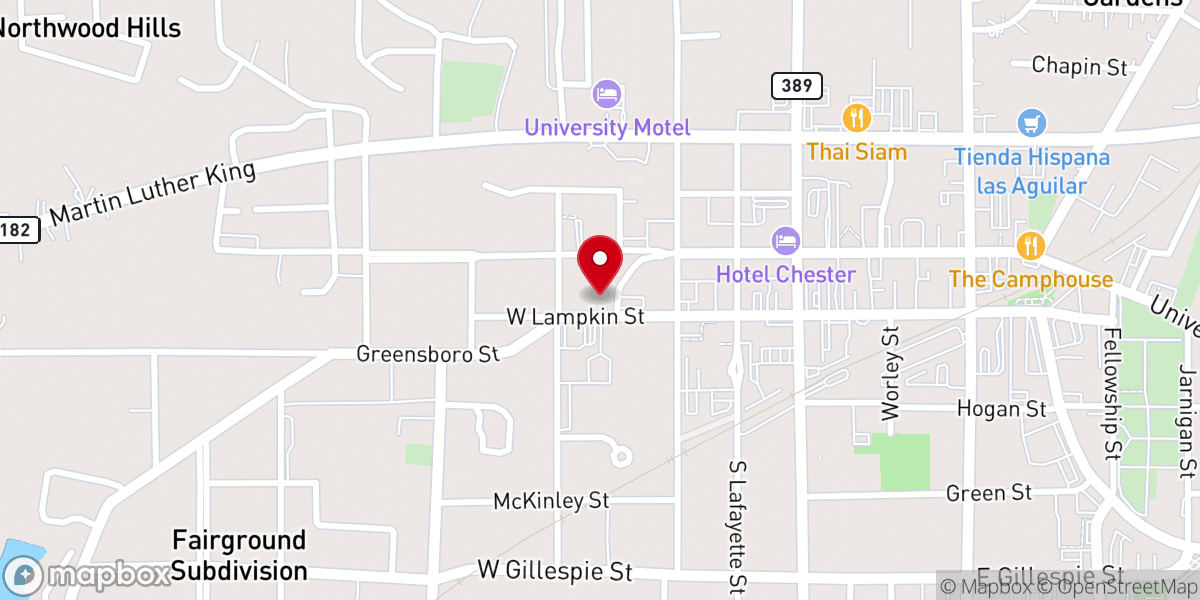 Map showing location of First United Methodist Church