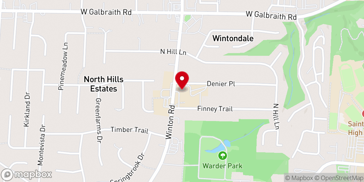 Map showing location of St. Vivian Catholic Church