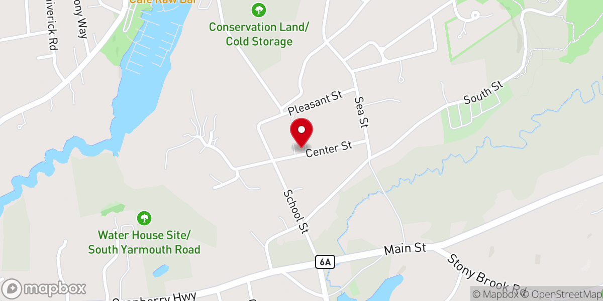 Map showing location of Grace Church of East Dennis