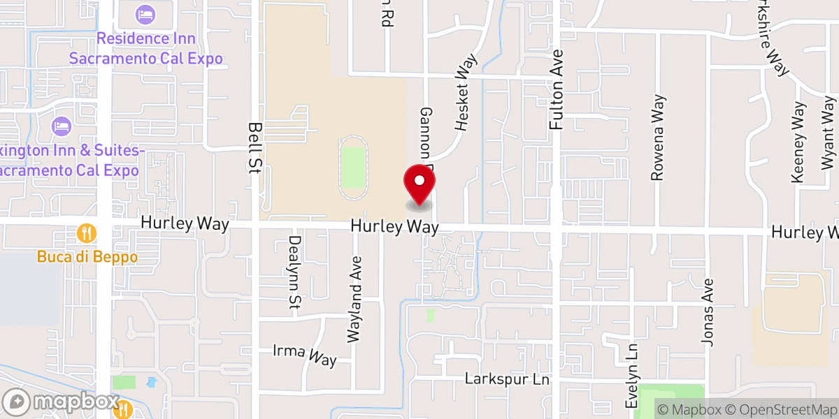 Map showing location of Bread of Life Center
