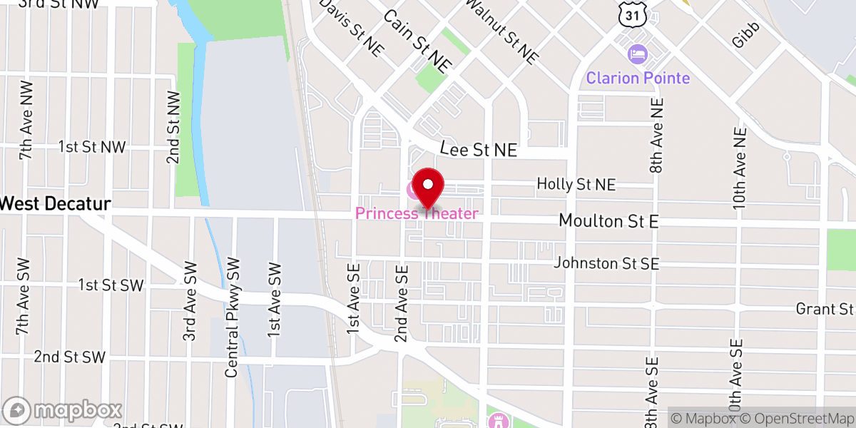 Map showing location of The Magnolia Room