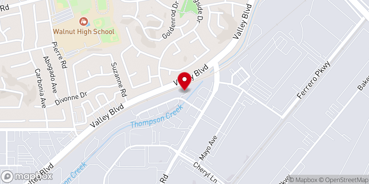 Map showing location of Vineyard of Hope Church