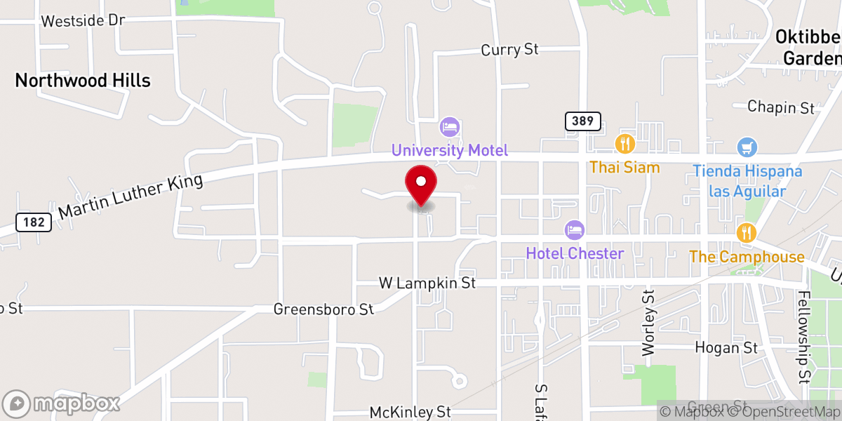 Map showing location of Griffin Chapel United Methodist Church
