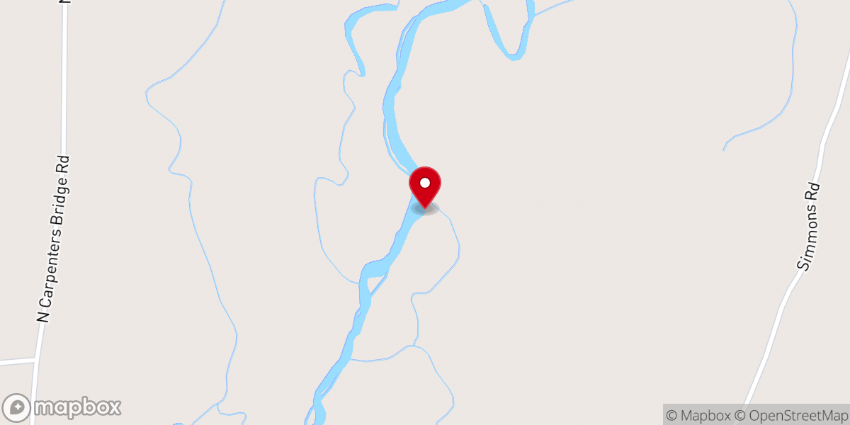 Map showing location of Whisky Chitto Creek