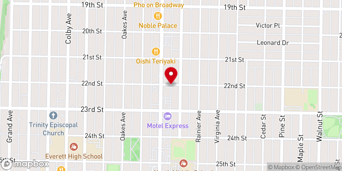 Map showing location of Calvary Everett