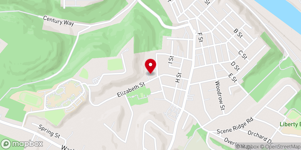 Map showing location of Liberty Presbyterian Church