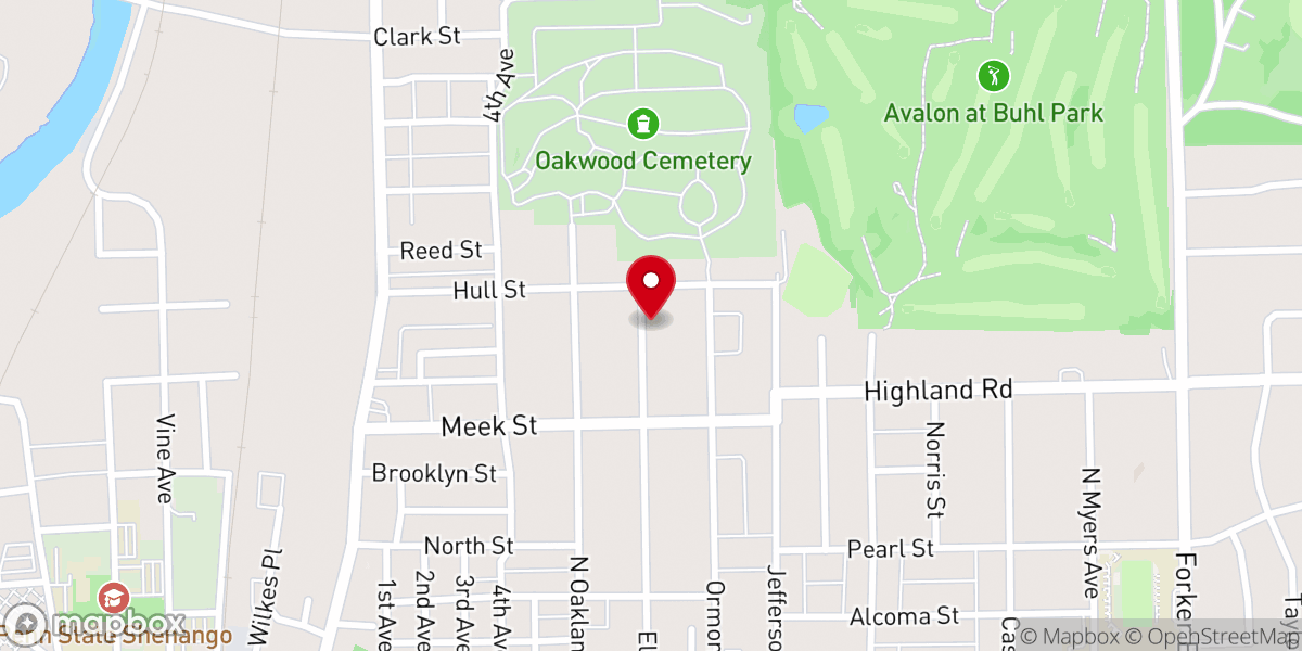 Map showing location of Community of Christ, Sharon Congregation