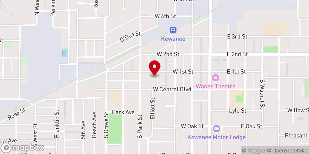 Map showing location of Catholic Diocese of Peoria