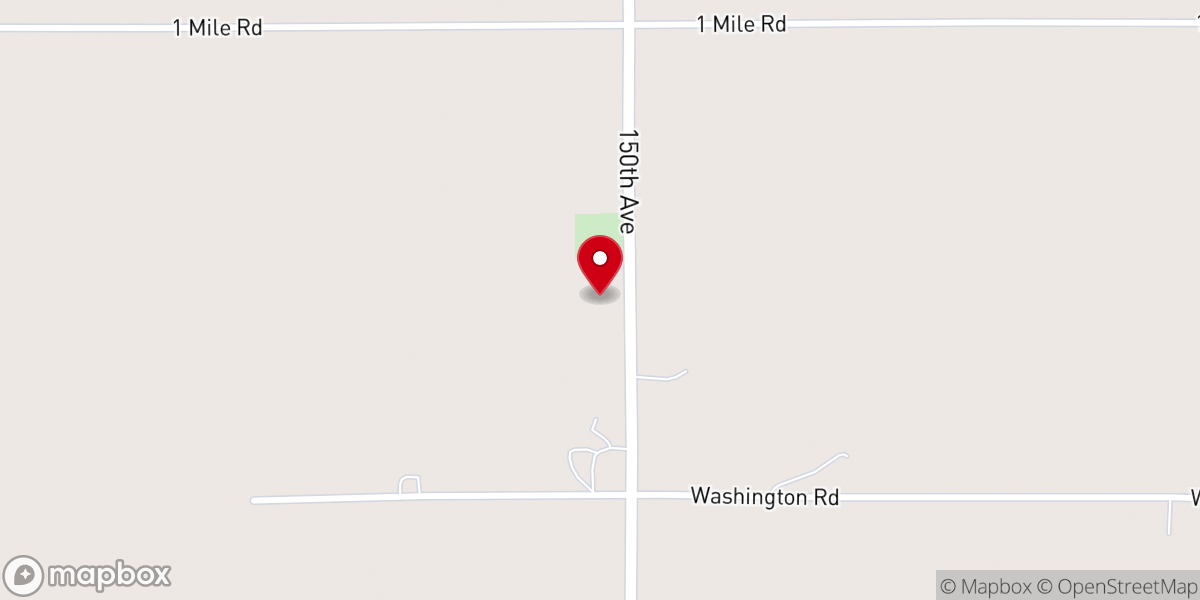 Map showing location of Deerfield Bible Church