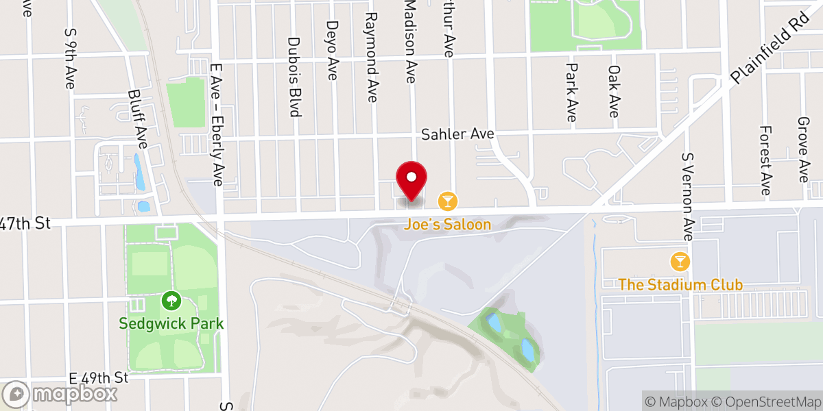 Map showing location of St. Barbara Pastoral Care