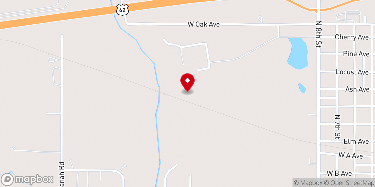 Map showing location of Pete Coffey Church
