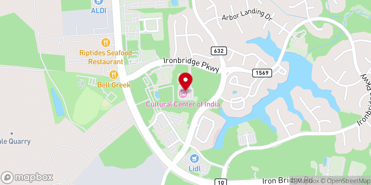 Map showing location of Cultural Center of India