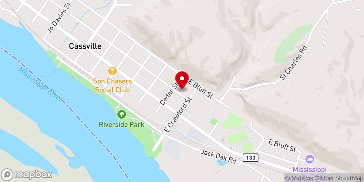 Map showing location of St. Charles Borromeo Catholic Church