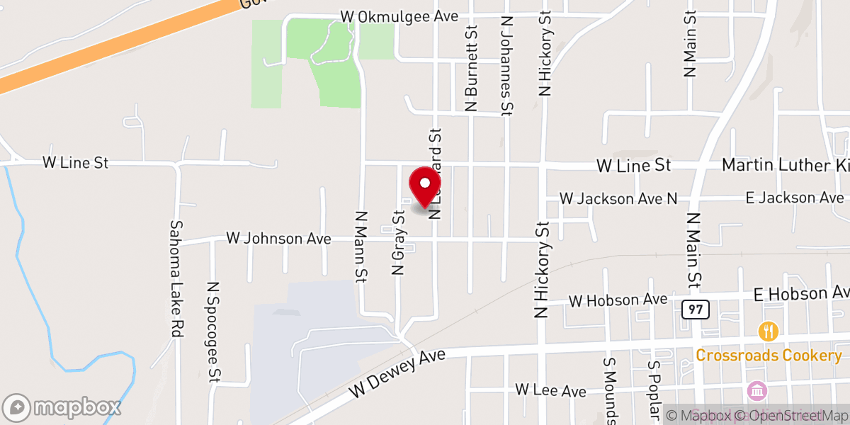 Map showing location of Snowden Memorial Chapel