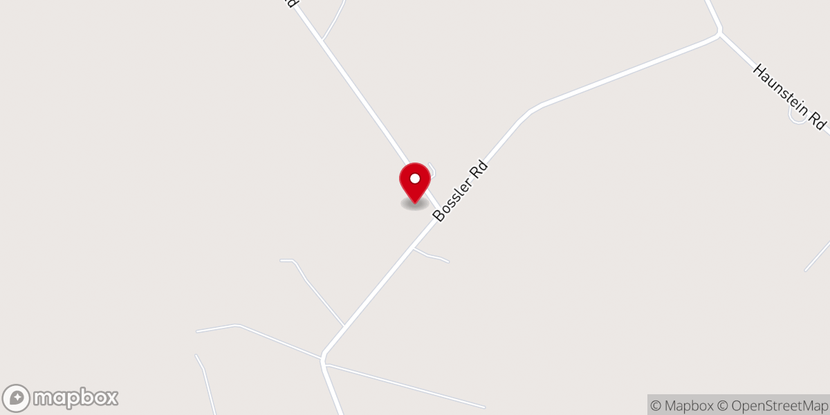 Map showing location of Bossler Mennonite Church