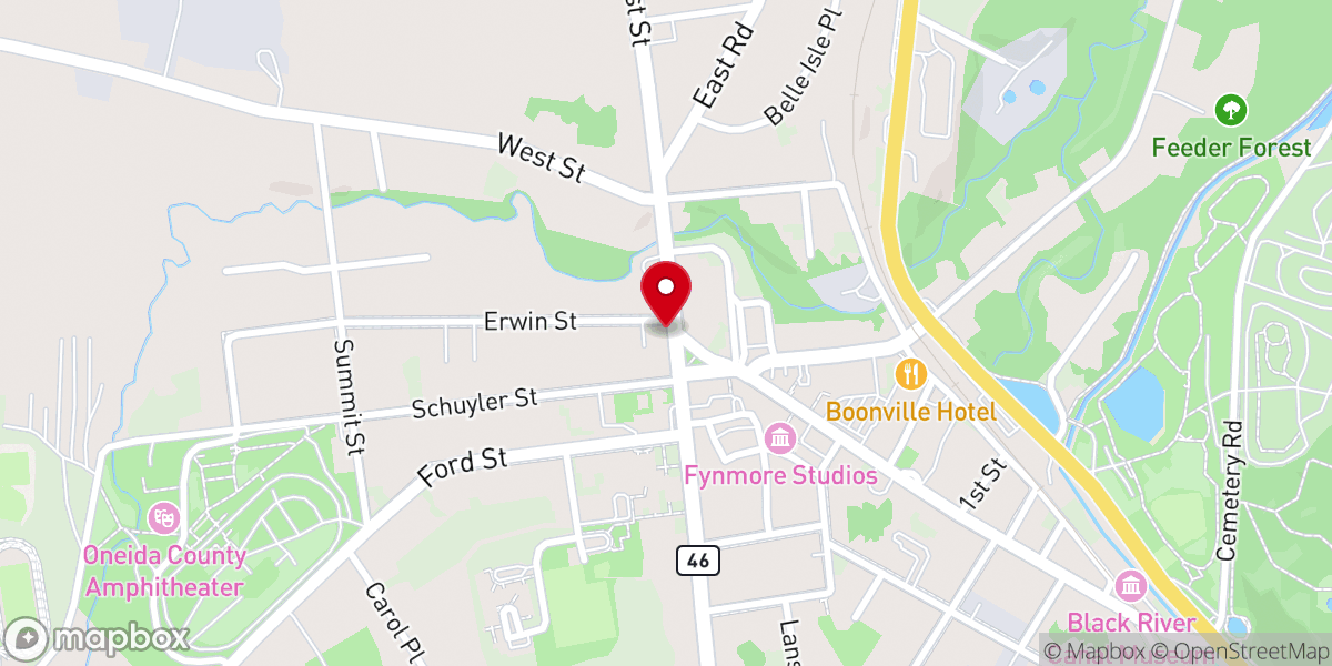 Map showing location of Baptist Church
