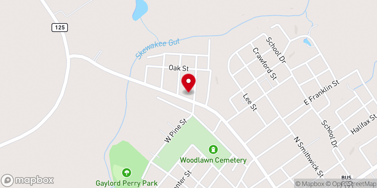 Map showing location of First Pentecostal Holiness Church