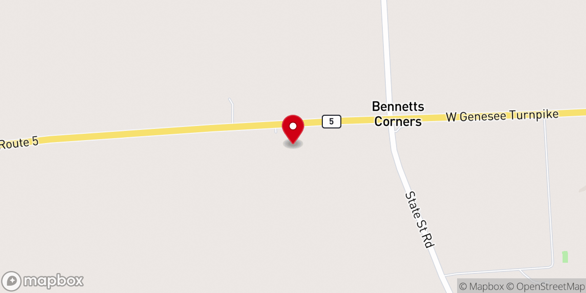 Map showing location of First Baptist Church of Memphis, NY
