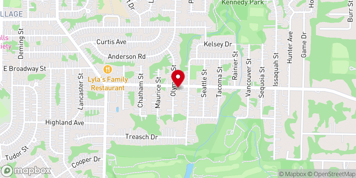 Map showing location of Excel Church