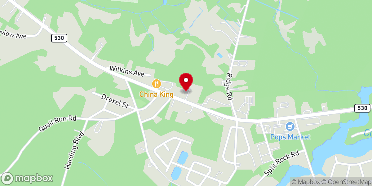 Map showing location of Central Jersey Christian Center