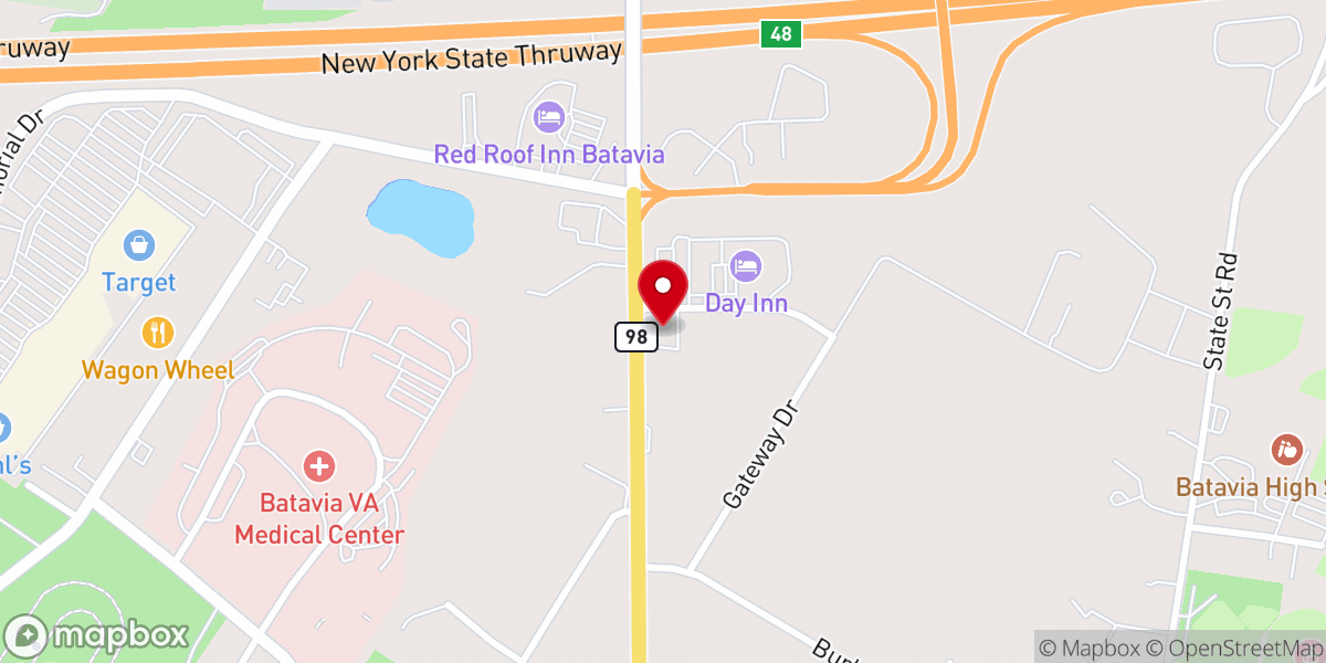 Map showing location of Emmanuel Baptist Church