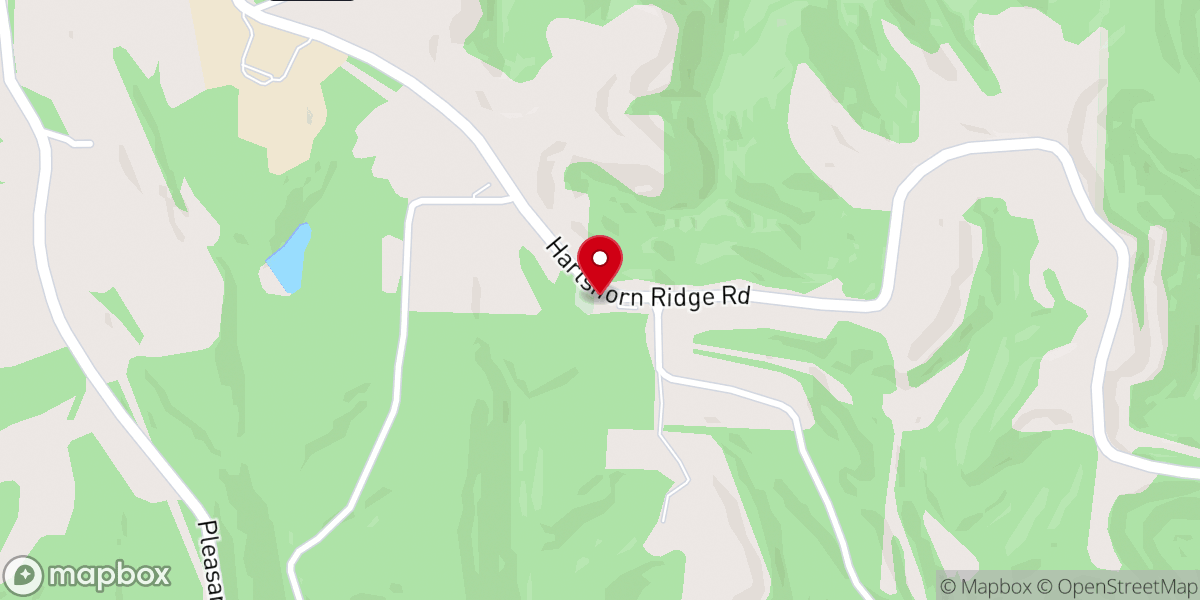 Map showing location of Hartshorn Ridge Church