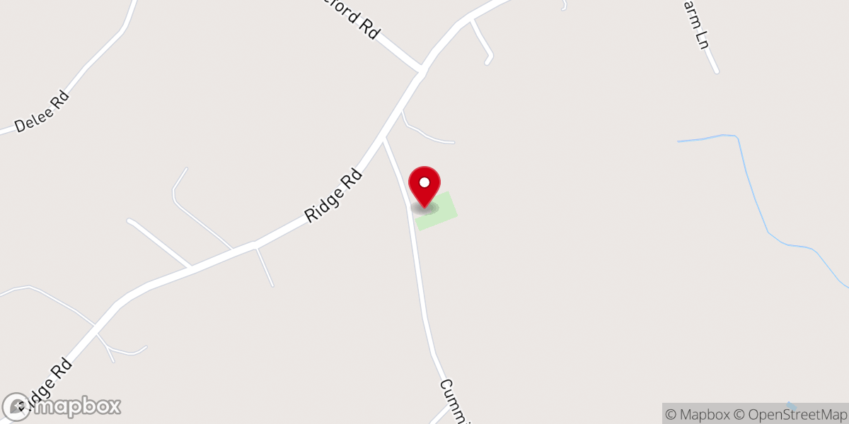 Map showing location of Cummings Chapel